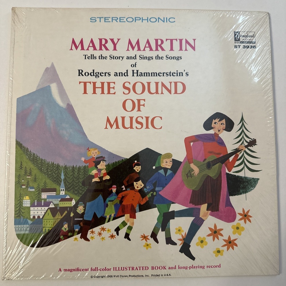 Vintage 1966 Mary Martin "The Sound of Music", 33RPM 12" Vinyl LP and Storybook